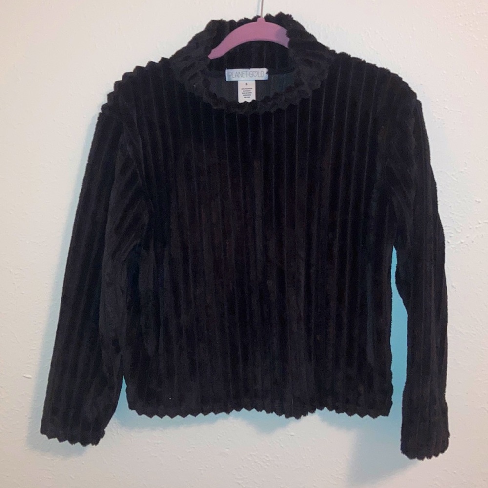 Ultra soft black mock neck sweater